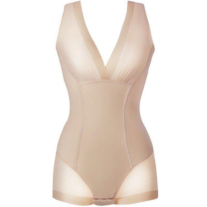 B2X  Shapewear Figurformende Unterwäsche, Beige - Größe L 