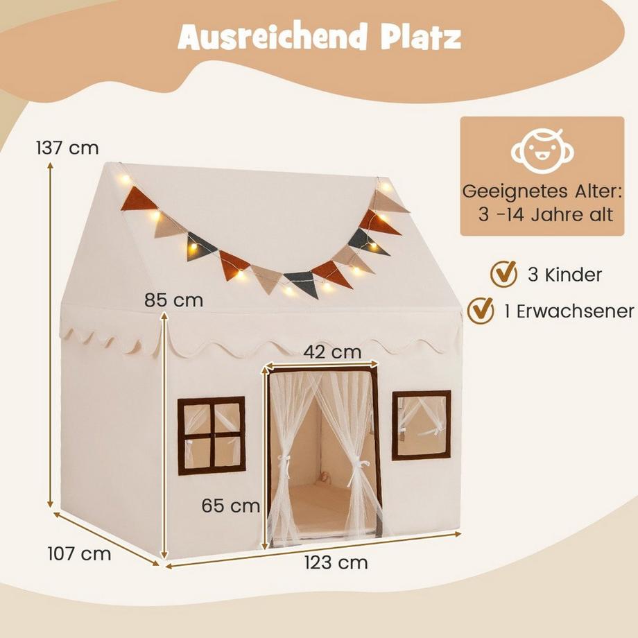 Northix Tenda da gioco per bambini con luci  