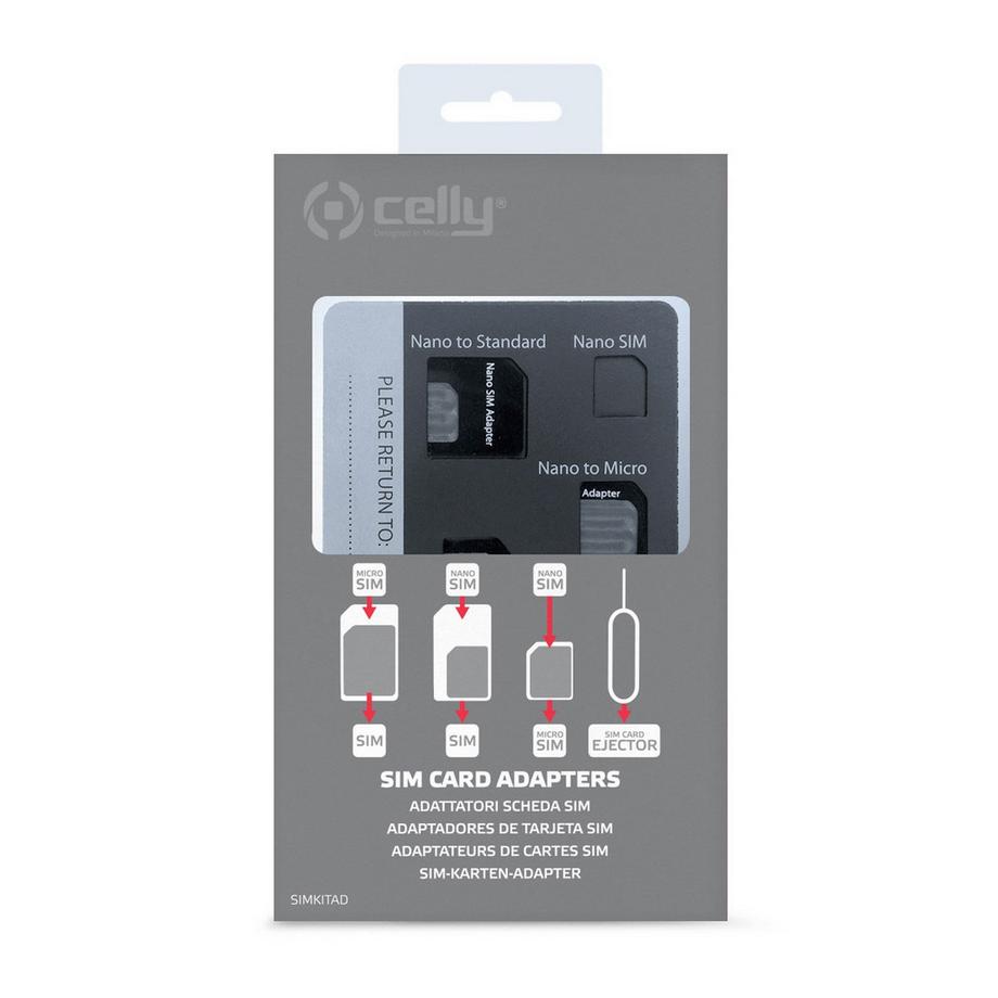 Celly  SIM-Kit SIM-Kartenadapter 3er-Pack 