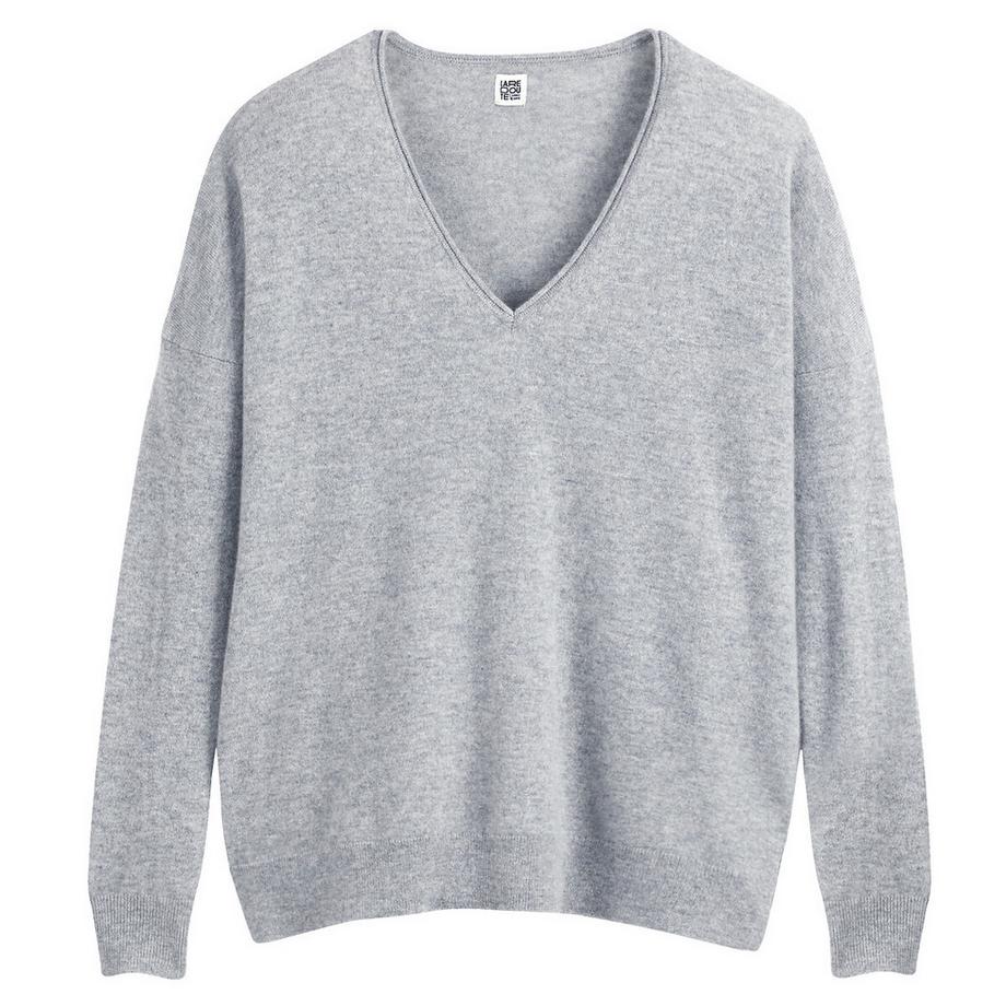 La Redoute Collections Kaschmir Feinstrick V-Ausschnitt Pullover  