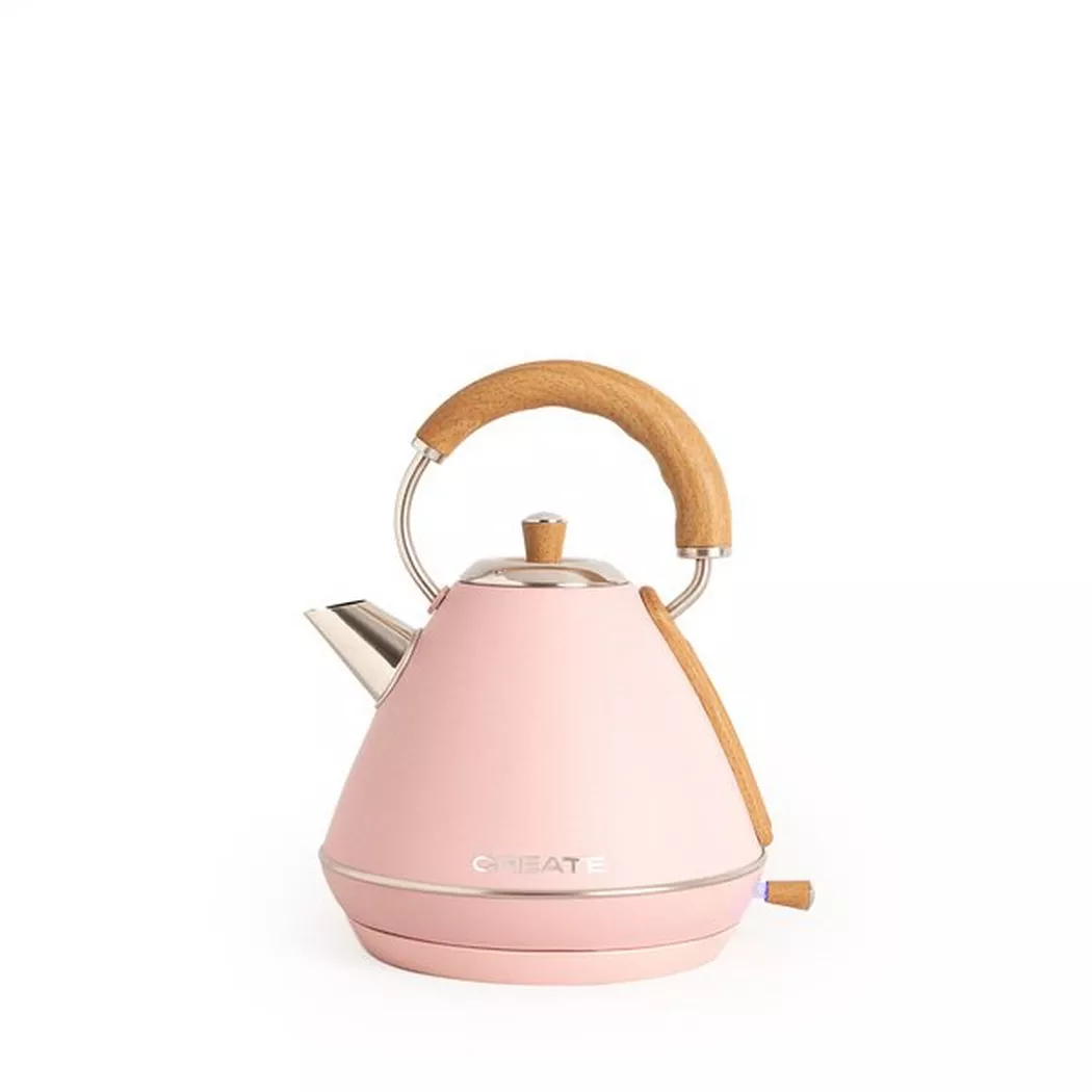 CREATE – Kettle Retro Wasserkocher, Rosa, 1.7l