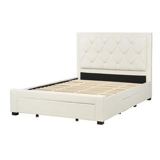 Beliani Letto contenitore en Velluto Glamour LIEVIN  