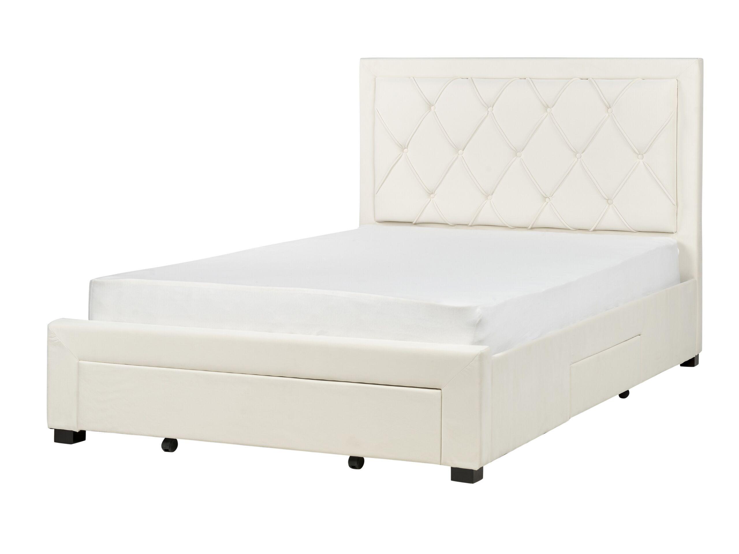 Beliani Letto contenitore en Velluto Glamour LIEVIN  