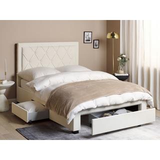 Beliani Letto contenitore en Velluto Glamour LIEVIN  