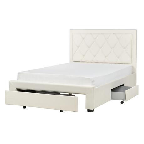 Beliani Letto contenitore en Velluto Glamour LIEVIN  