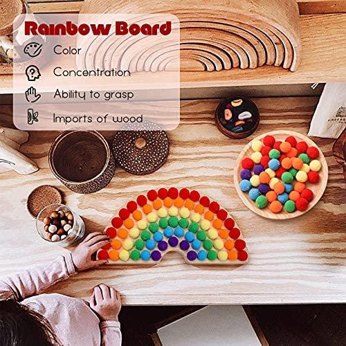 Activity-board  Holz Peg Board Perlen Spiel Perlen Spiel Rainbow Ball Elimination Spiel Spielzeug Farbe 