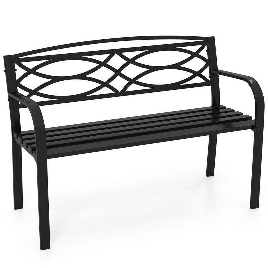 Banc d'extérieur en métal pour 2 personnes
