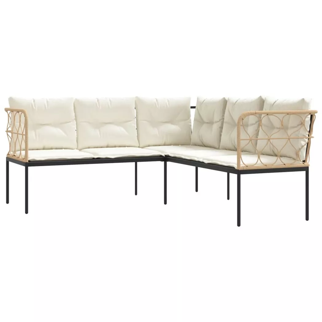 VidaXL - divano da giardino Acciaio, One Size, Nero