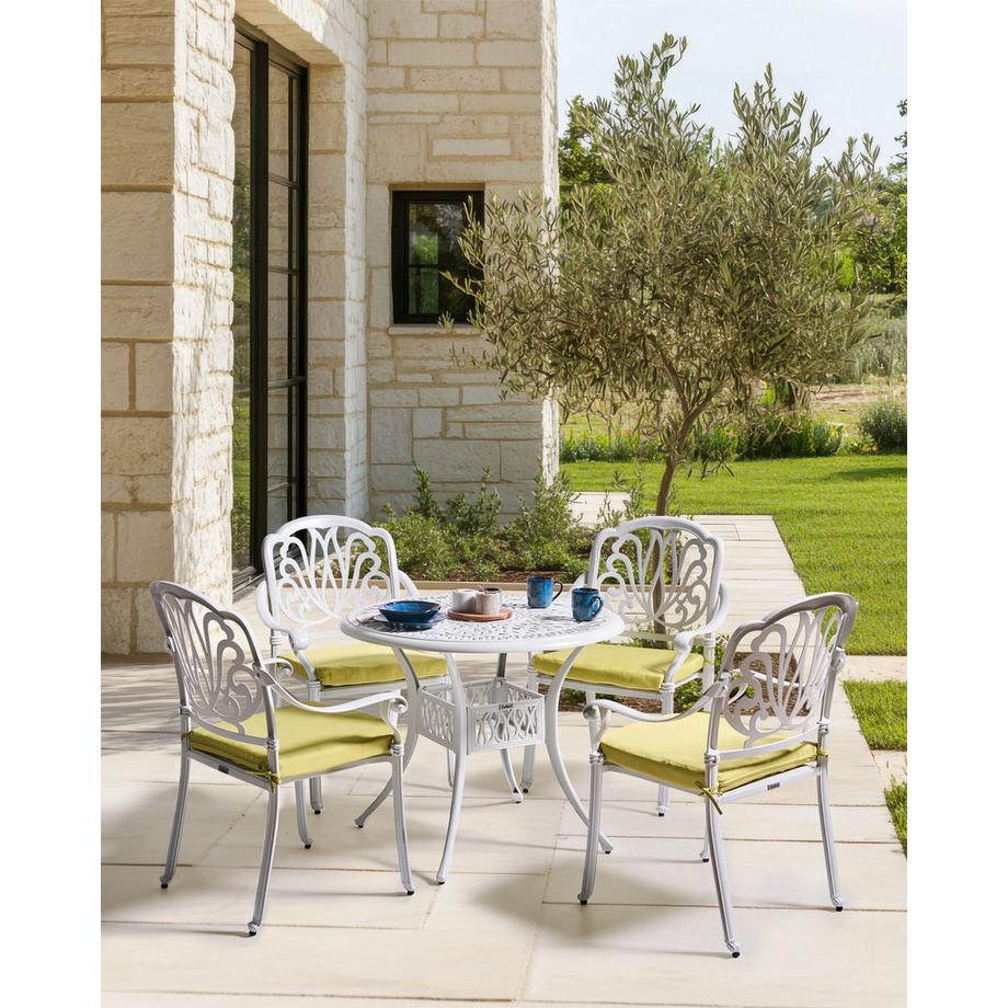 Beliani Set mit 4 Stühlen und Sitzkissen aus Aluminium  ANCONA  