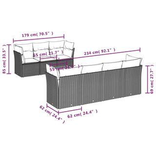 VidaXL Garten sofagarnitur poly-rattan  