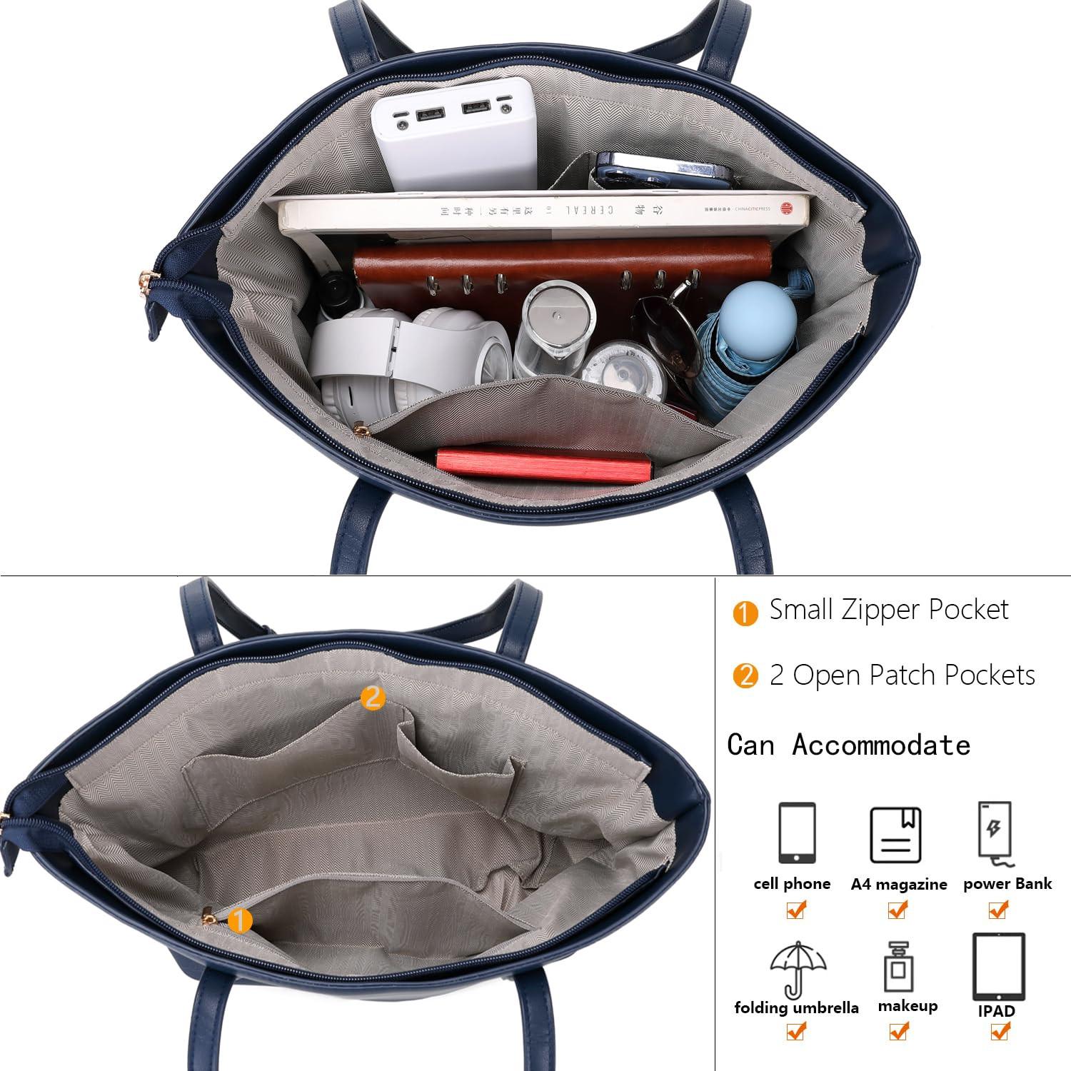 Only-bags.store Arbeitstasche mit Reissverschluss Grosses Fassungsvermögen  