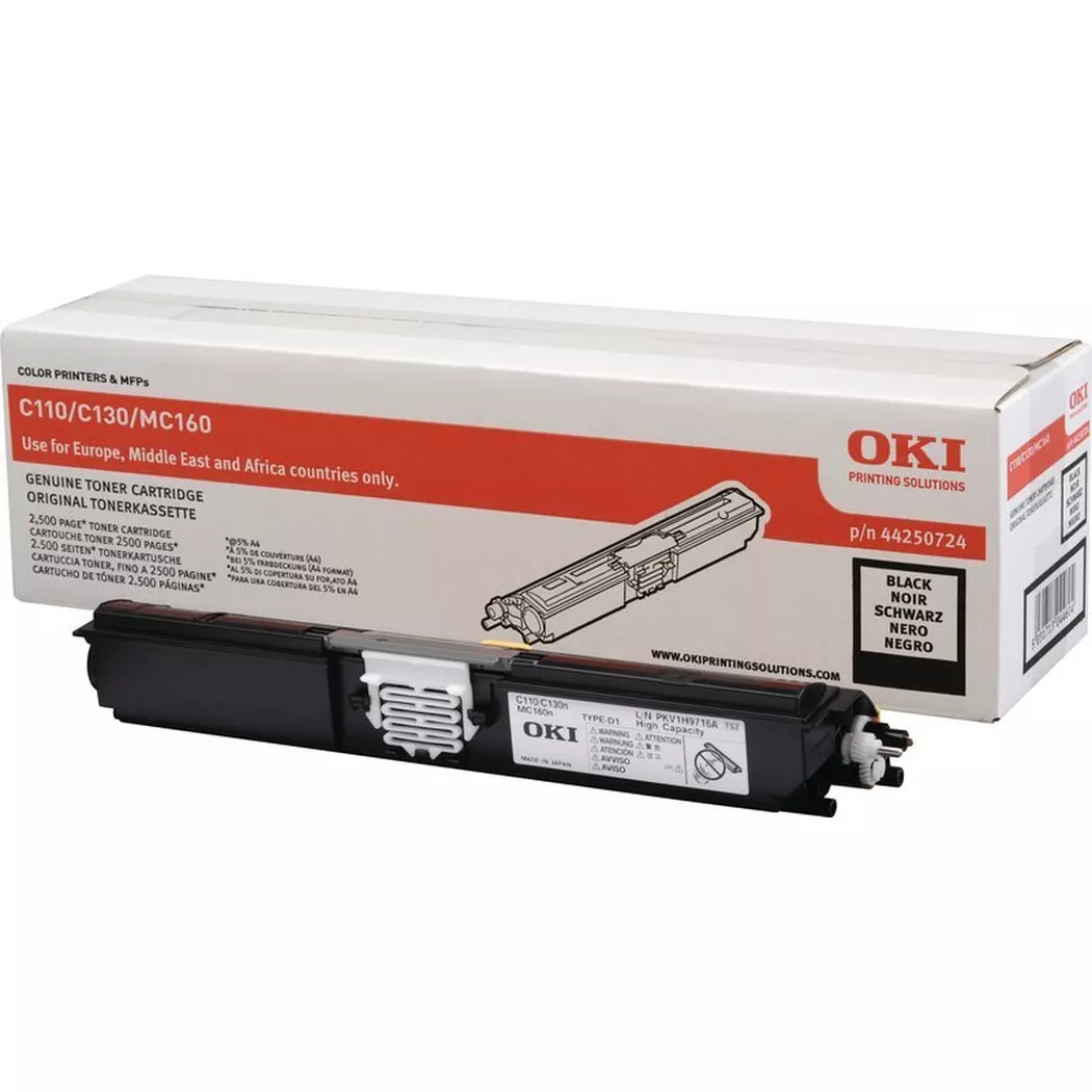OKI – Toner HY schwarz 44250724 C110/C130 2500 Seiten, One Size