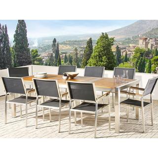 Beliani Tavolo da pranzo da giardino en Legno d'eucalipto Moderno GROSSETO  