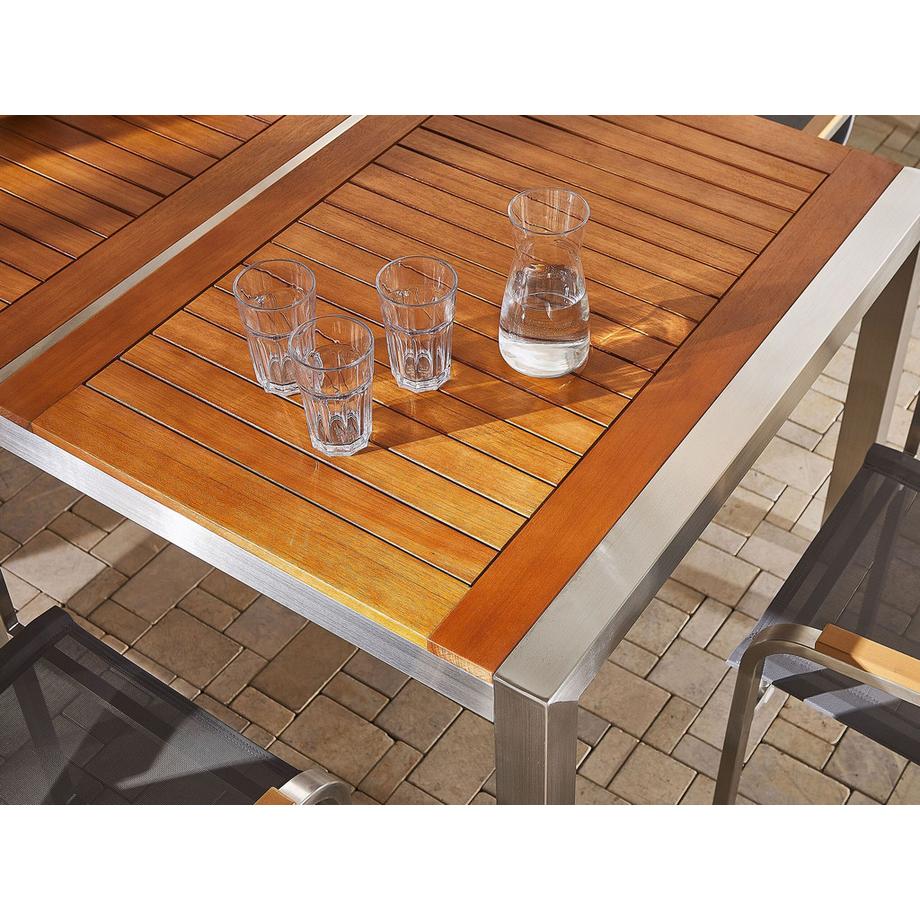 Beliani Gartentisch aus Eukalyptus Modern GROSSETO  