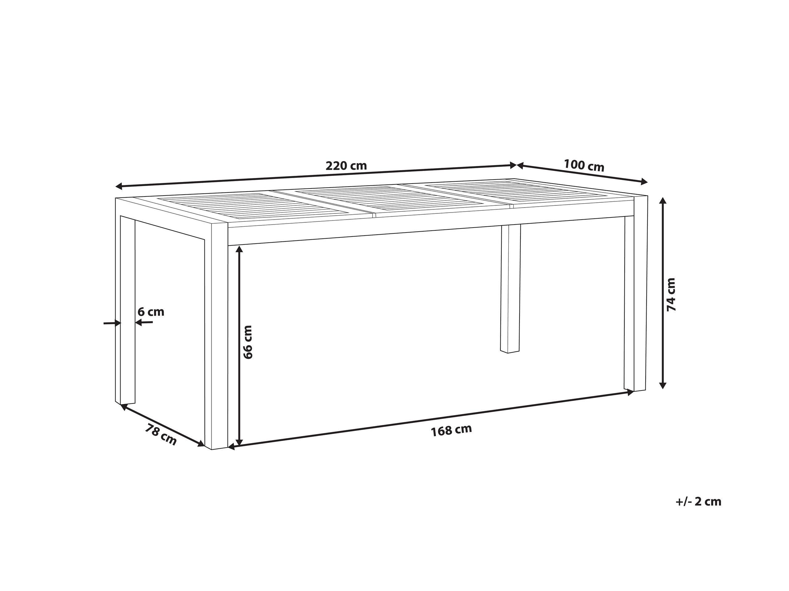 Beliani Table à manger 8 places en Acier inox Moderne GROSSETO  