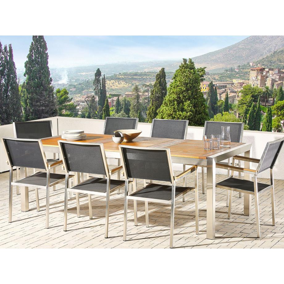 Beliani Gartentisch aus Eukalyptus Modern GROSSETO  