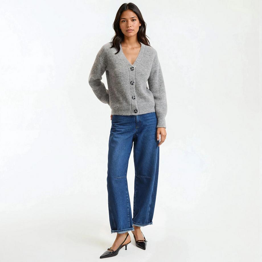 La Redoute Collections Geknöpfte Strickjacke V-Ausschnitt  