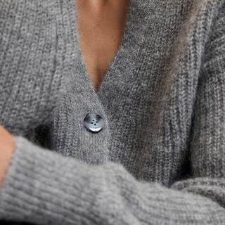 La Redoute Collections Geknöpfte Strickjacke V-Ausschnitt  