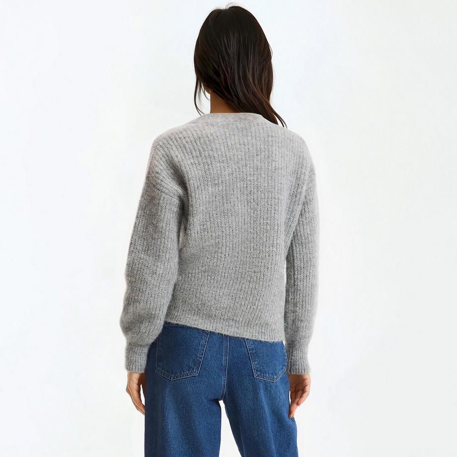 La Redoute Collections Geknöpfte Strickjacke V-Ausschnitt  