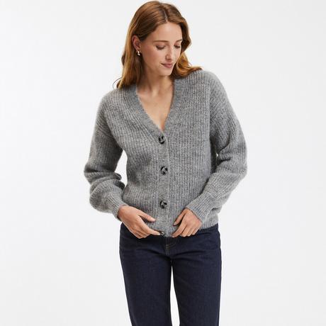 La Redoute Collections Geknöpfte Strickjacke V-Ausschnitt  