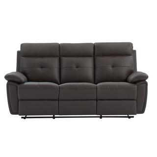 Vente-unique Relaxsofa 3-Sitzer - Leder- Braun - VINETA  