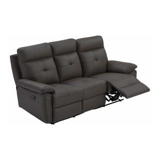 Vente-unique Relaxsofa 3-Sitzer - Leder- Braun - VINETA  