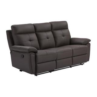 Vente-unique Relaxsofa 3-Sitzer - Leder- Braun - VINETA  