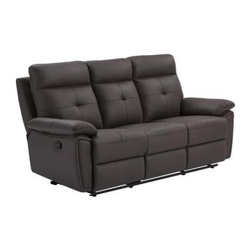 Relaxsofa 3-Sitzer - Leder- Braun - VINETA