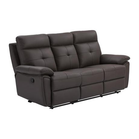 Vente-unique Relaxsofa 3-Sitzer - Leder- Braun - VINETA  