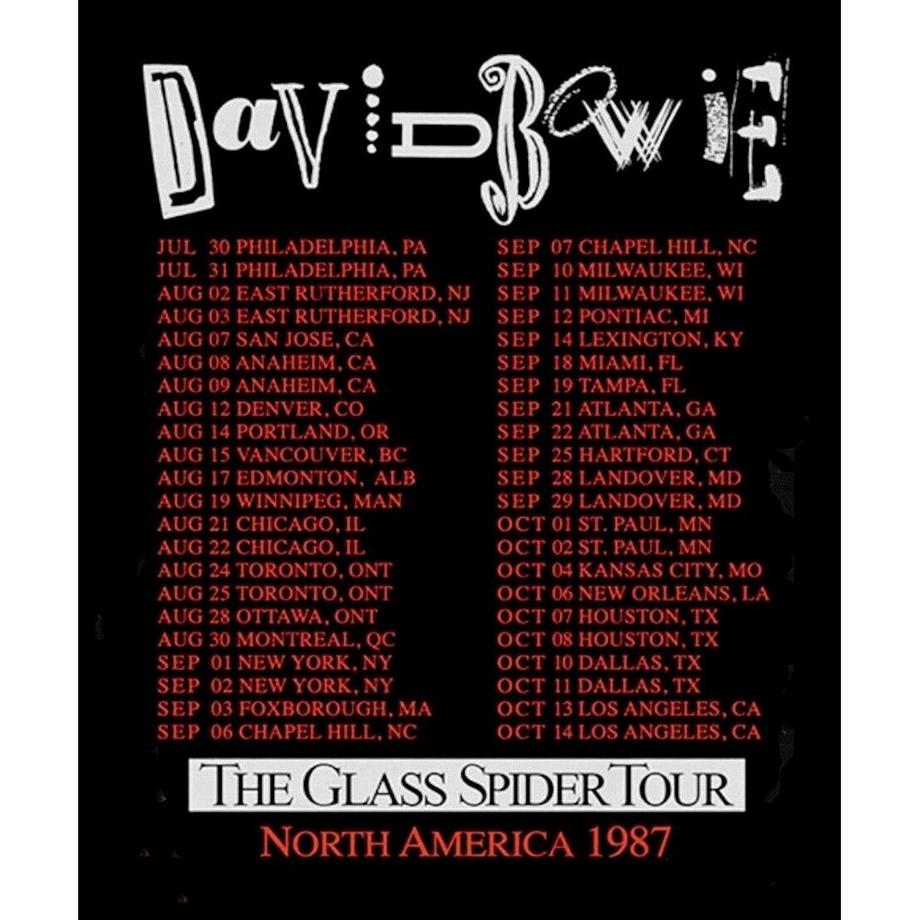 David Bowie T-shirt Glass Spider Tour  
