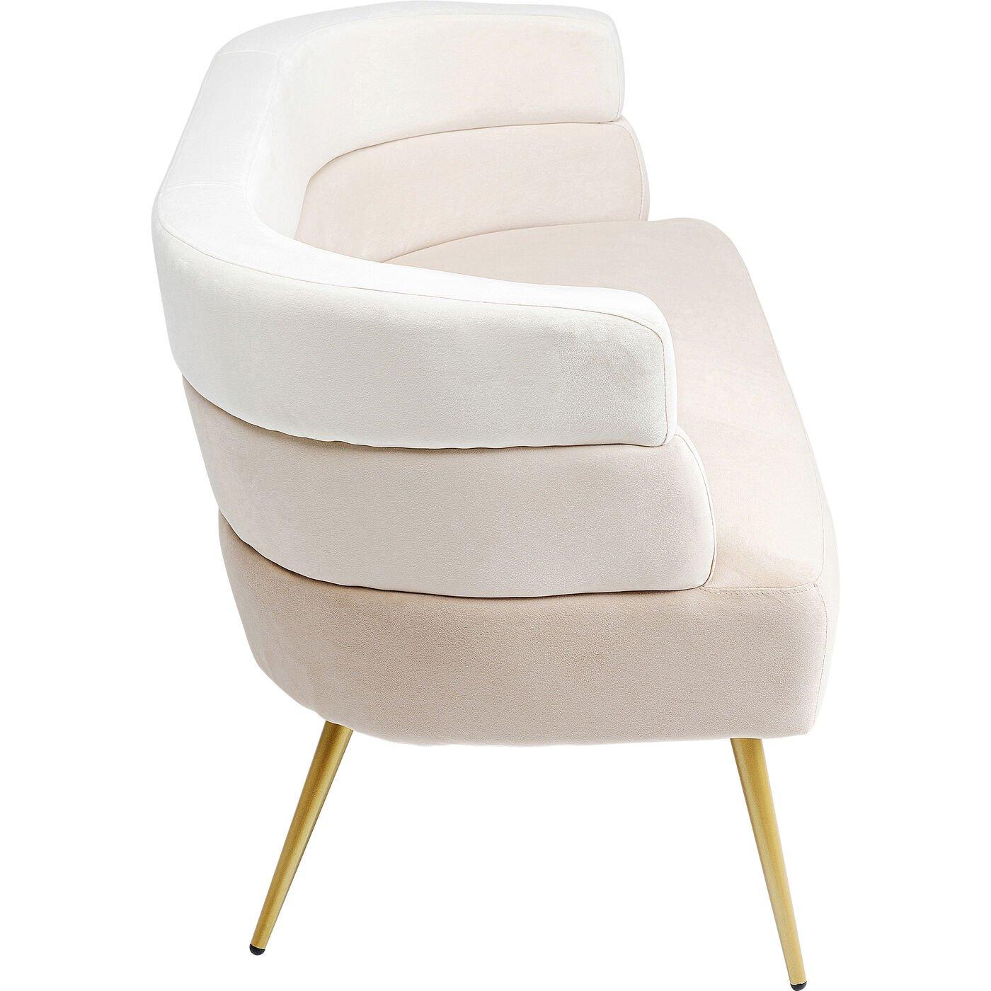 KARE Design Sofa Sandwich 2-Sitzer creme  