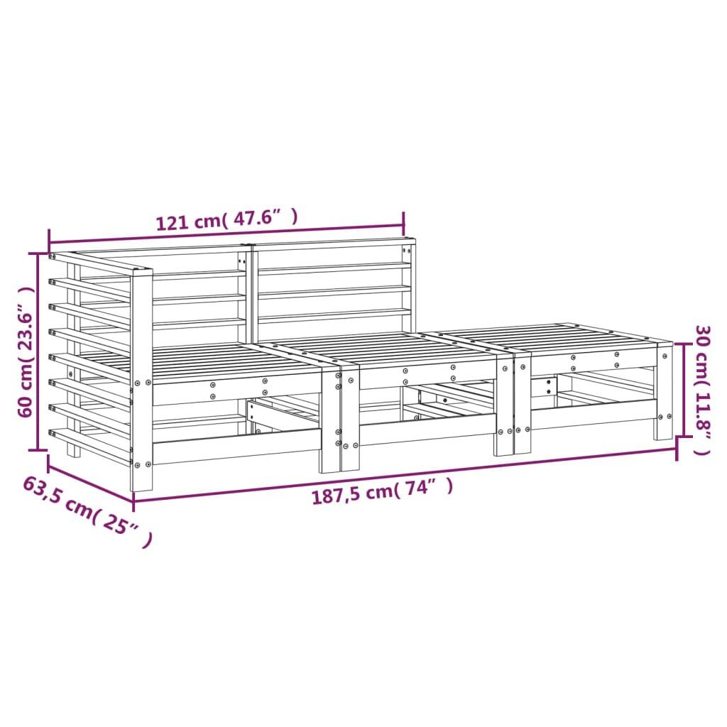 VidaXL Garten lounge set holz  