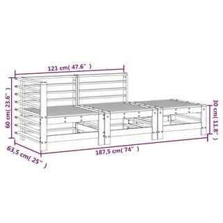 VidaXL Garten lounge set holz  