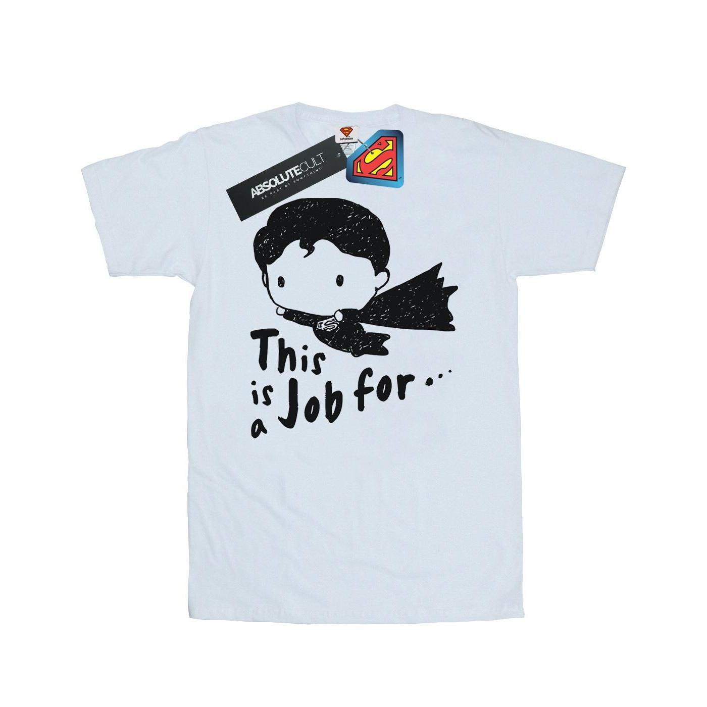 Image of Superman This Is A Job For Sketch Tshirt Damen Weiss XXL