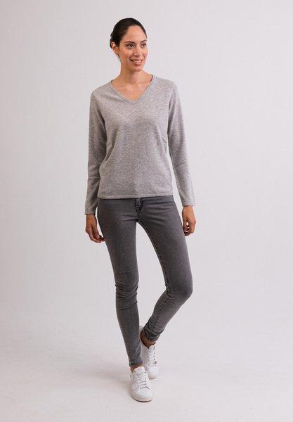 CASH-MERE.CH  Bio Kaschmir V-Ausschnitt Pullover 