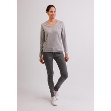 Bio Kaschmir V-Ausschnitt Pullover