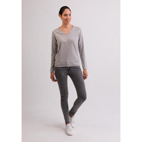 CASH-MERE.CH  Bio Kaschmir V-Ausschnitt Pullover 