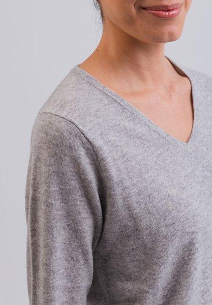 CASH-MERE.CH  Bio Kaschmir V-Ausschnitt Pullover 