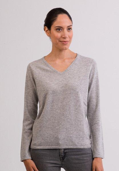 CASH-MERE.CH  Bio Kaschmir V-Ausschnitt Pullover 