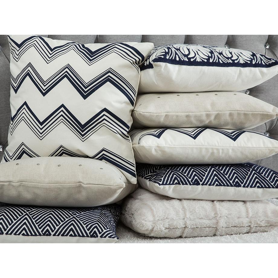 Beliani Lot de 2 coussins décoratifs en Coton  NEMESIA  