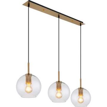Lampe à suspension Adara laiton mat 3xE27