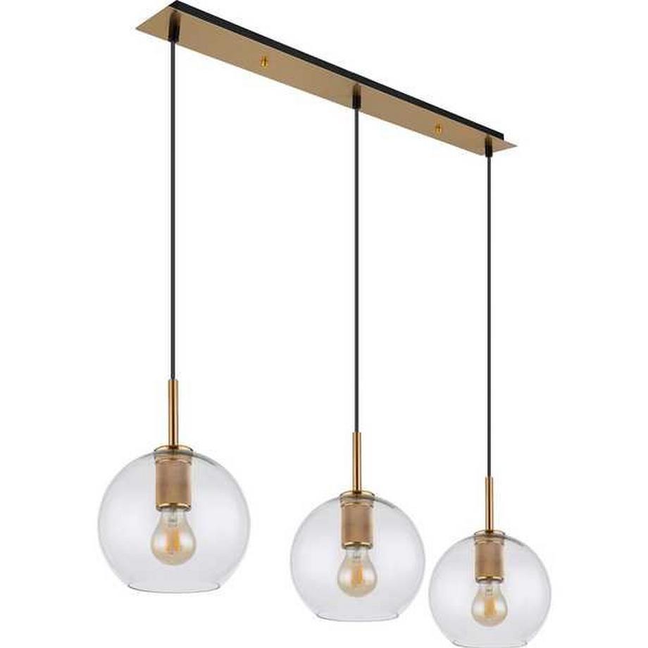 mutoni Lampe à suspension Adara laiton mat 3xE27  