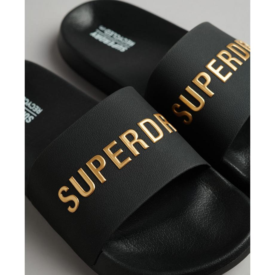 Superdry Claquettes de piscine avec logo  