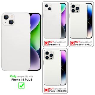 Cadorabo  Housse compatible avec Apple iPhone 14 PLUS - Coque de protection au design floral avec fermeture magnétique, fonction de support et emplacements pour cartes 