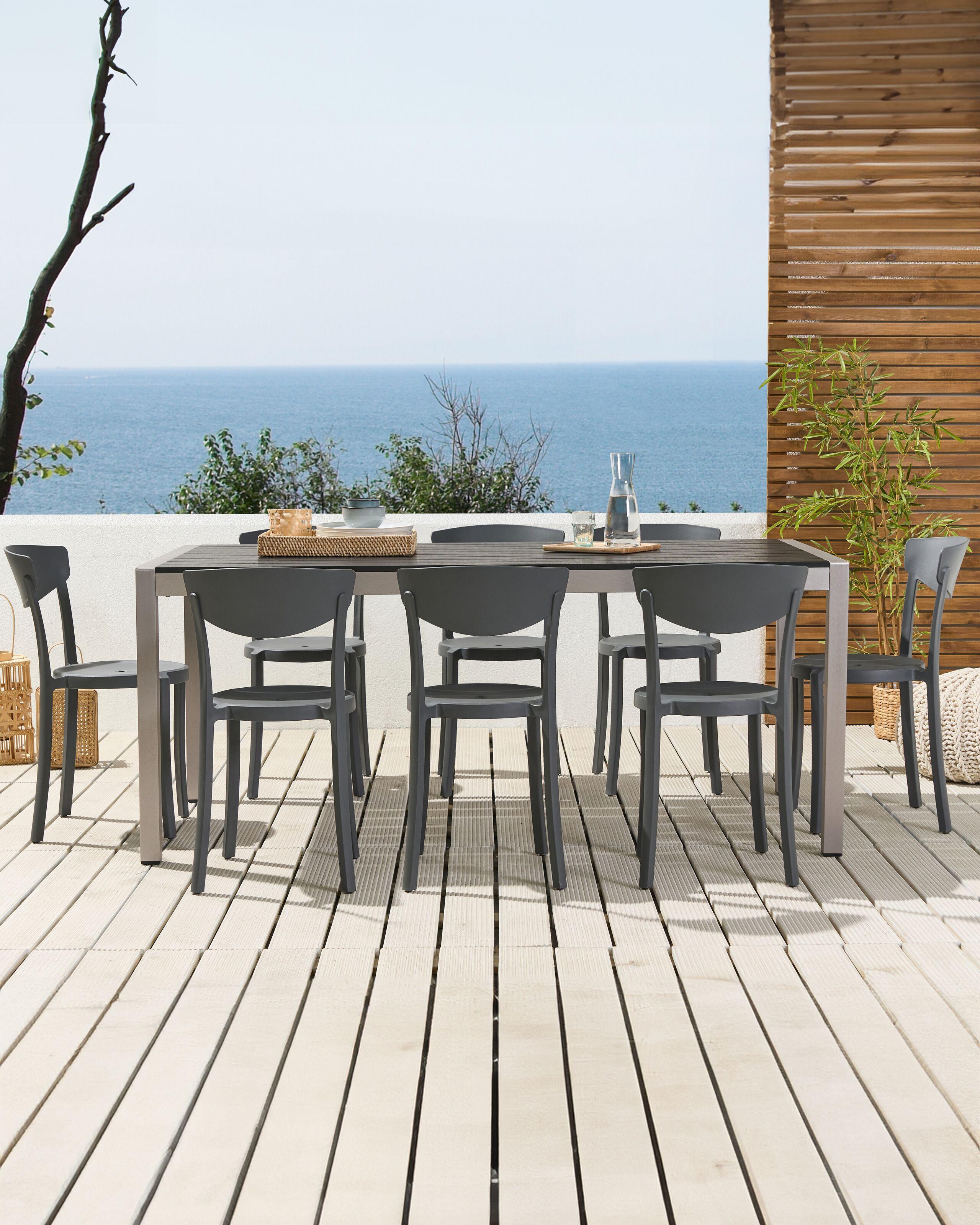 Beliani Set di 8 sedie da pranzo en Materiale sintetico Moderno VIESTE  