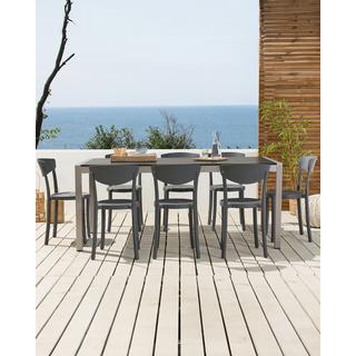 Beliani Set di 8 sedie da pranzo en Materiale sintetico Moderno VIESTE  