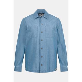 Sthuge  Hemd, Overshirt, Denim-Optik, Langarm, Kentkragen 