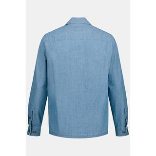 Sthuge  Hemd, Overshirt, Denim-Optik, Langarm, Kentkragen 