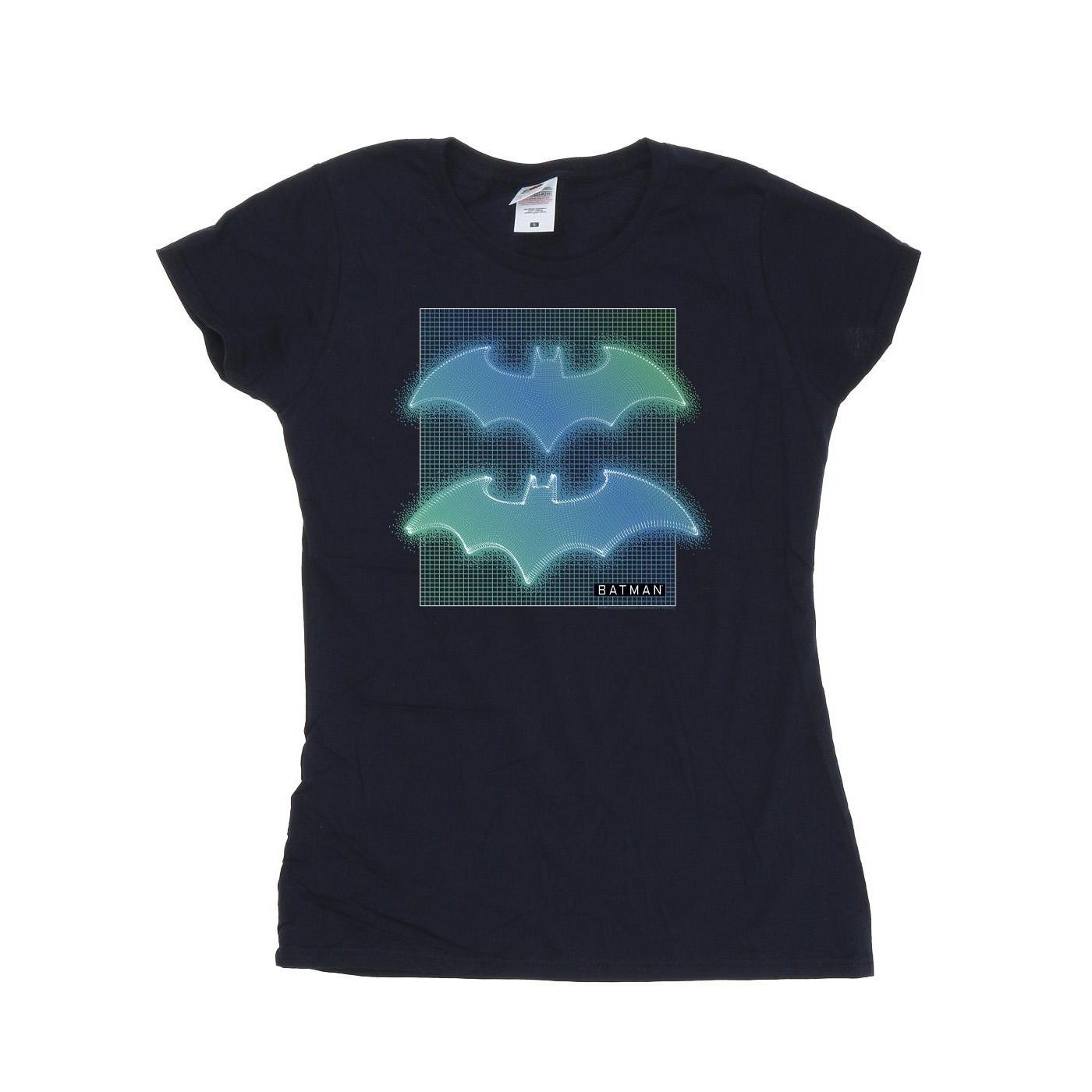 Image of Batman Grid Gradient Tshirt Damen Marine S