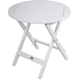 mutoni Table d'appoint de jardin Mesa eucalyptus blanc 50  